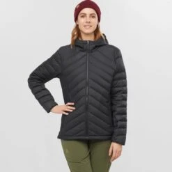 SALOMON TRANSITION DOWN HOODIE W BLACK 22 -Columbia || Millet || Odlo Verkoopwinkel 9 102629 transition down hoodie w black lc1603600 04