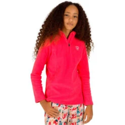ROSSIGNOL GIRL 1/2 ZIP FLEECE PINK LIFT 23