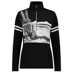 CMP WOMAN SWEAT NERO BIANCO 23