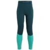 ICEBREAKER MERINO W ZONEKNIT 200 LEGGINGS GREEN GLORY/FRESH/CB 23