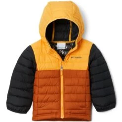 COLUMBIA BOYS POWDER LITE HDD JKT WARM COPPER MANGO ORANGE 23