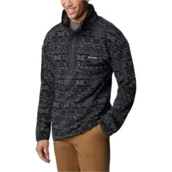 COLUMBIA M HELVETIA 1/2 SNAP FLEE BLACK 80S STRIP 23 -Columbia || Millet || Odlo Verkoopwinkel 9 128107 1889853 015 04