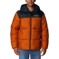 COLUMBIA PUFFECT HOODED JKT WARM COPPER BLK 23